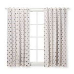 Cloud Island Gold Blackout Curtain Panel Dots